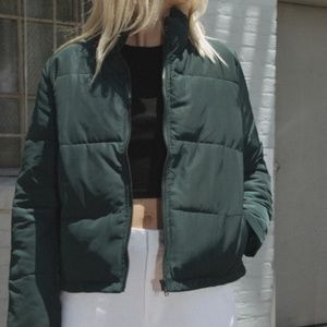 Brandy Melvile Forest Green Macy Puffer NWOT